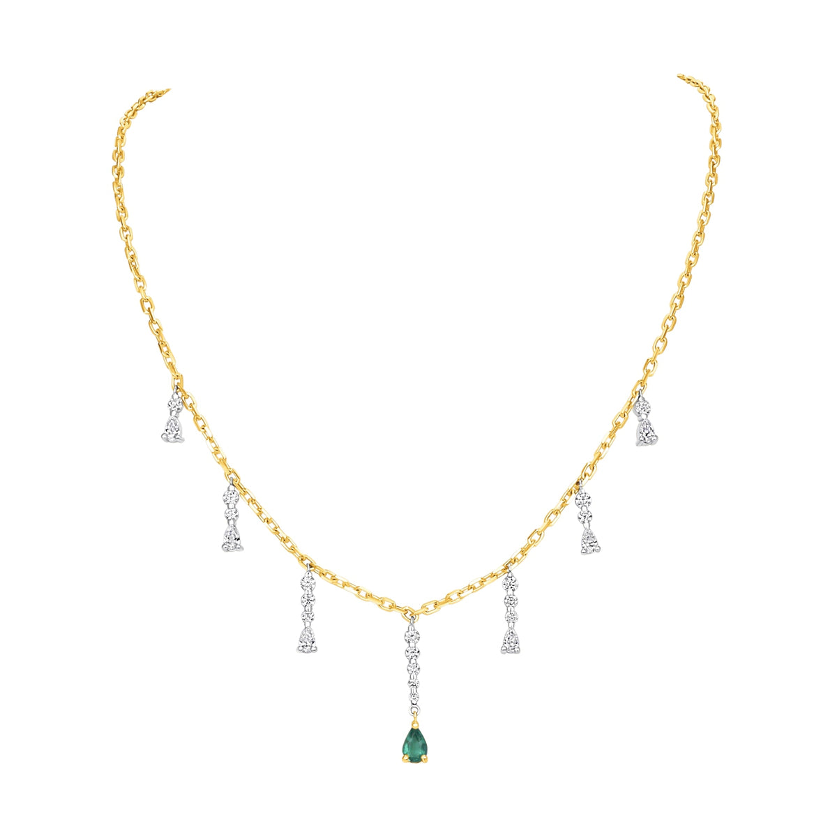 Emerald Serenade Necklace Necklace ABN-183-EMD-1  - Abtin & Co.