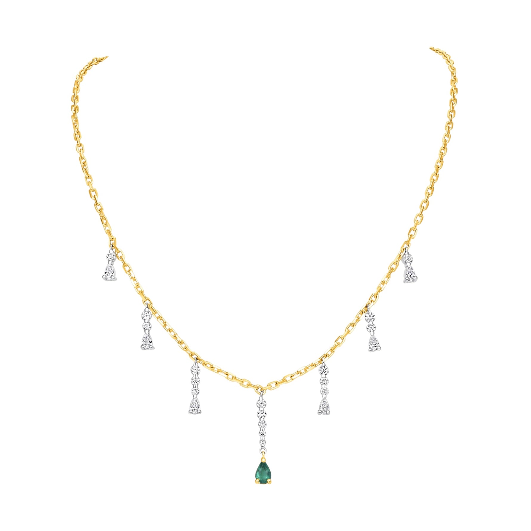 Emerald Serenade Necklace Necklace ABN-183-EMD-1  - Abtin & Co.