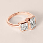 Facet Duo Ring Ring ABB-839-LGD-3  - Abtin & Co.