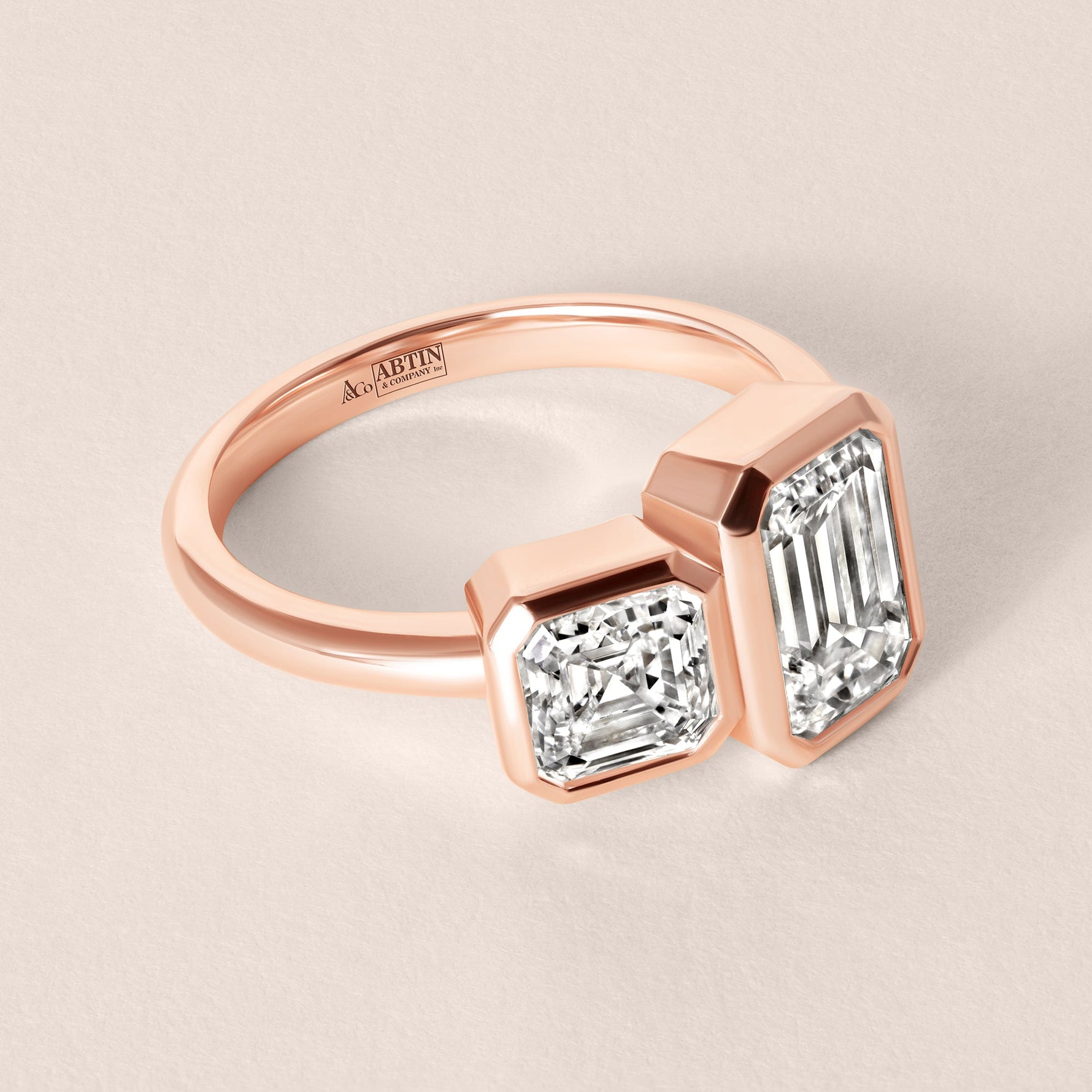 Facet Duo Ring Ring ABB-839-LGD-3  - Abtin & Co.