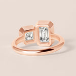 Facet Duo Ring Ring ABB-839-LGD-3  - Abtin & Co.