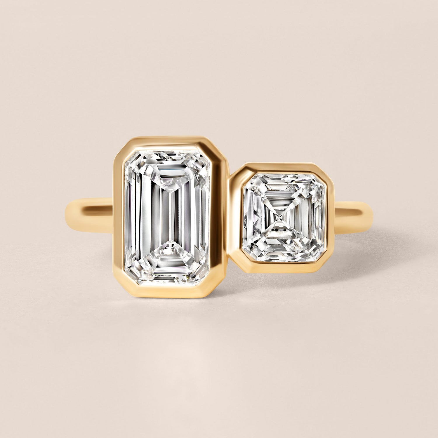 Facet Duo Ring Ring ABB-839-LGD-1  - Abtin & Co.
