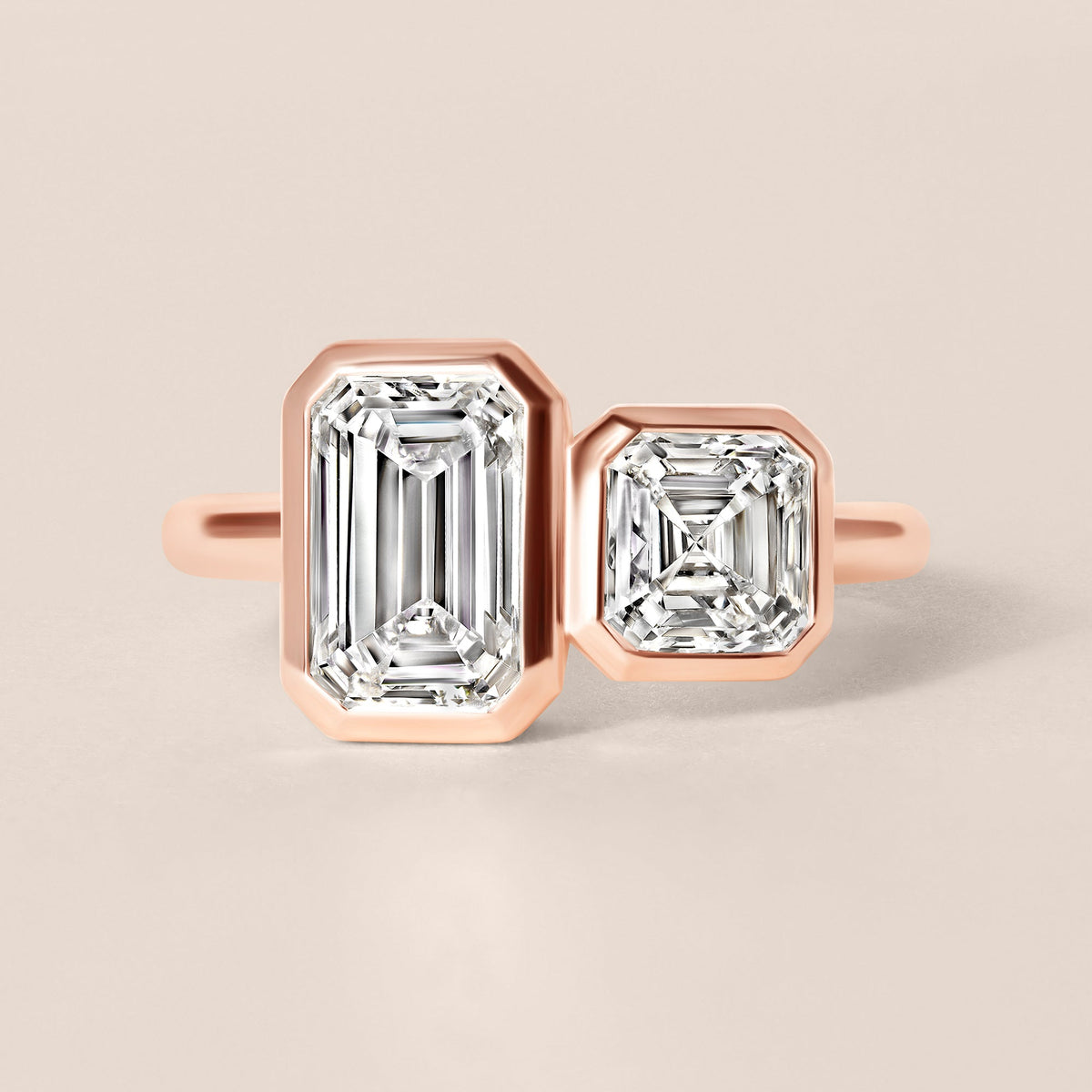 Facet Duo Ring Ring ABB-839-LGD-3  - Abtin & Co.