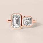 Facet Duo Ring Ring ABB-839-LGD-3  - Abtin & Co.