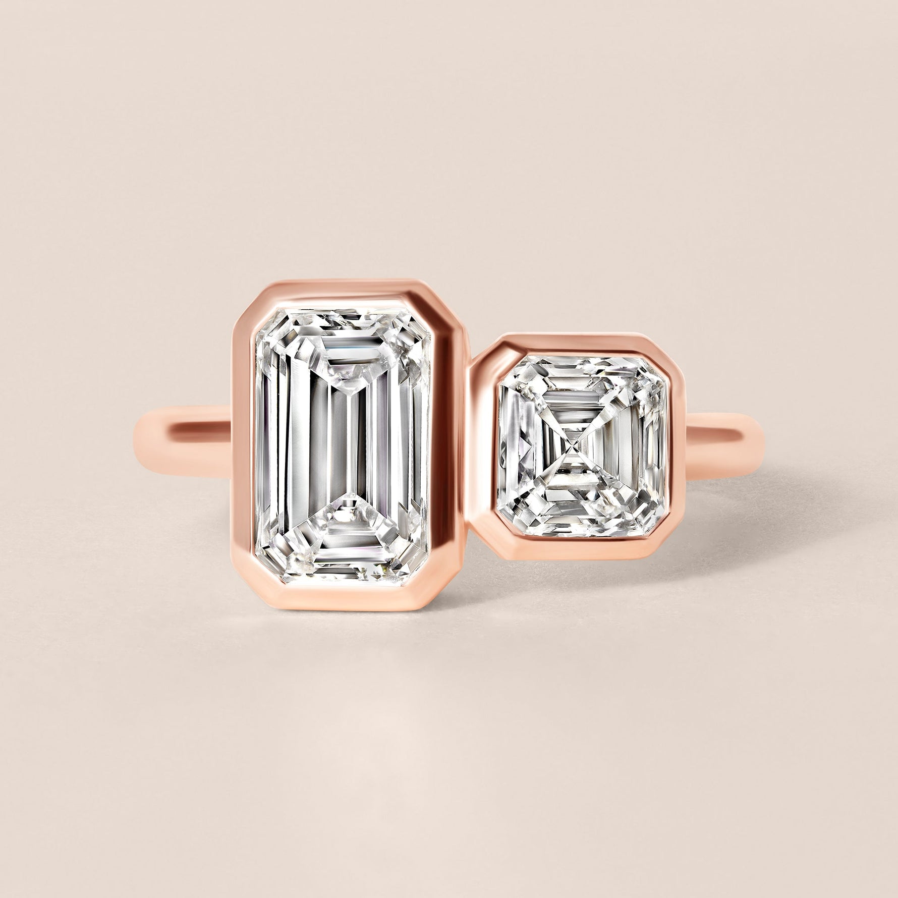 Facet Duo Ring Ring ABB-839-LGD-3  - Abtin & Co.