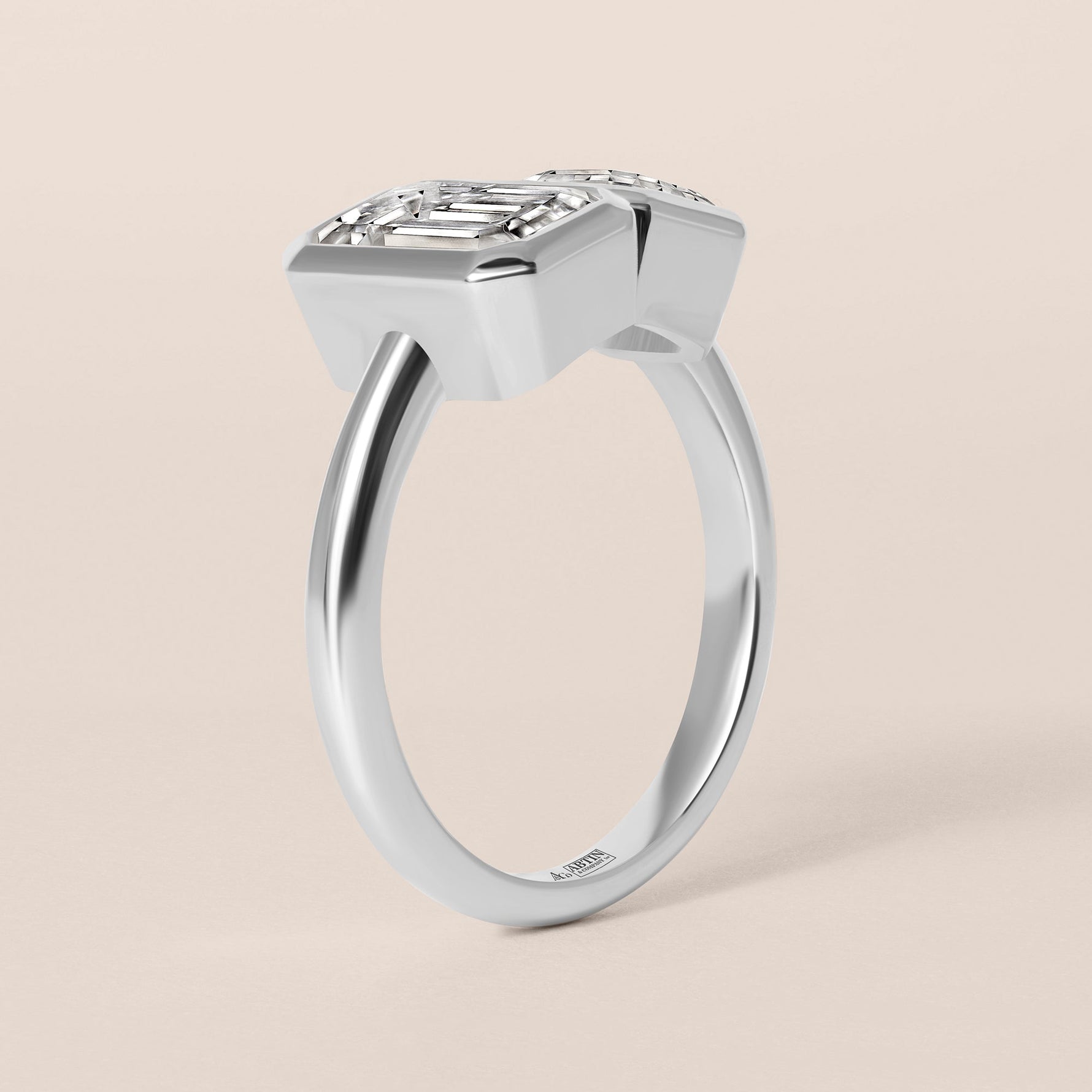 Facet Duo Ring Ring ABB-839-LGD-2  - Abtin & Co.