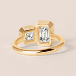 Facet Duo Ring Ring ABB-839-LGD-1  - Abtin & Co.