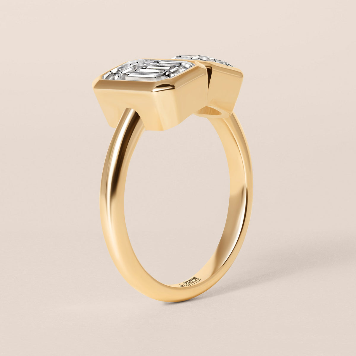 Facet Duo Ring Ring ABB-839-LGD-1  - Abtin & Co.