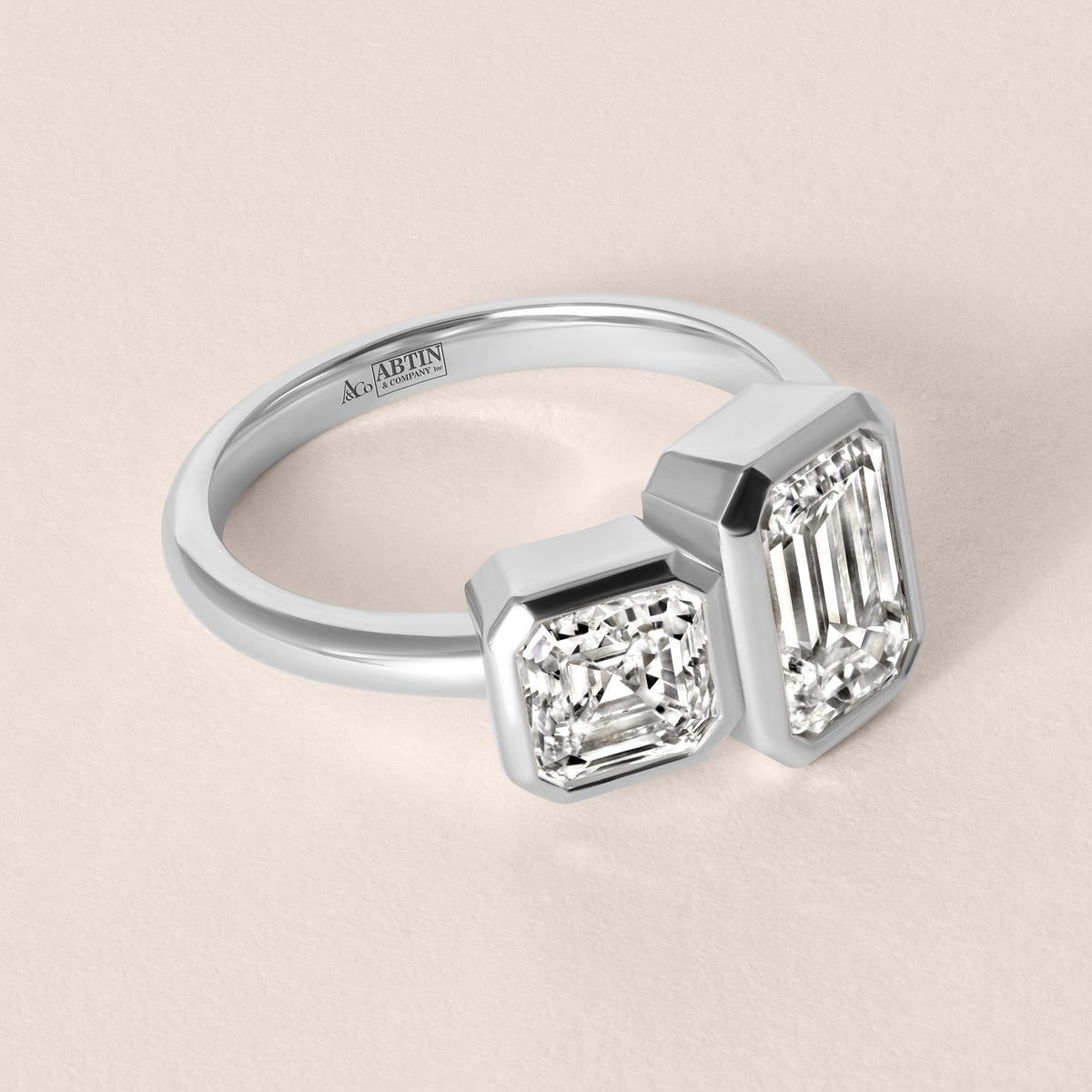 Facet Duo Ring Ring ABB-839-LGD-2  - Abtin & Co.