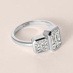 Facet Duo Ring Ring ABB-839-LGD-2  - Abtin & Co.