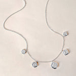 Graduated Asscher Stella Bezel Necklace Necklace ABN-186-AS-G-LGD-2  - Abtin & Co.