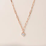 Heart Lustra Bezel Pendant Pendant ABP-235-LGD-4  - Abtin & Co.
