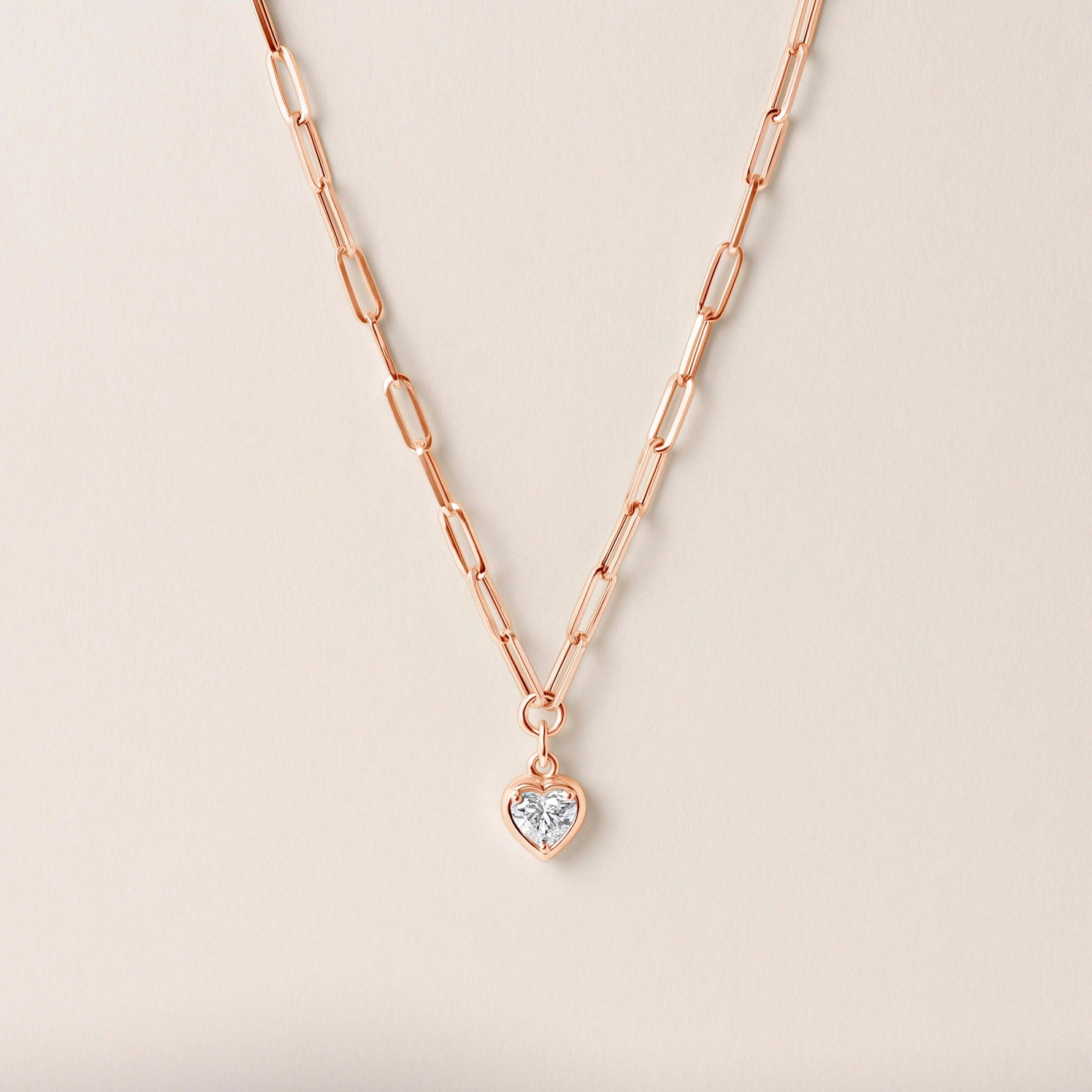 Heart Lustra Bezel Pendant Pendant ABP-235-LGD-4  - Abtin & Co.