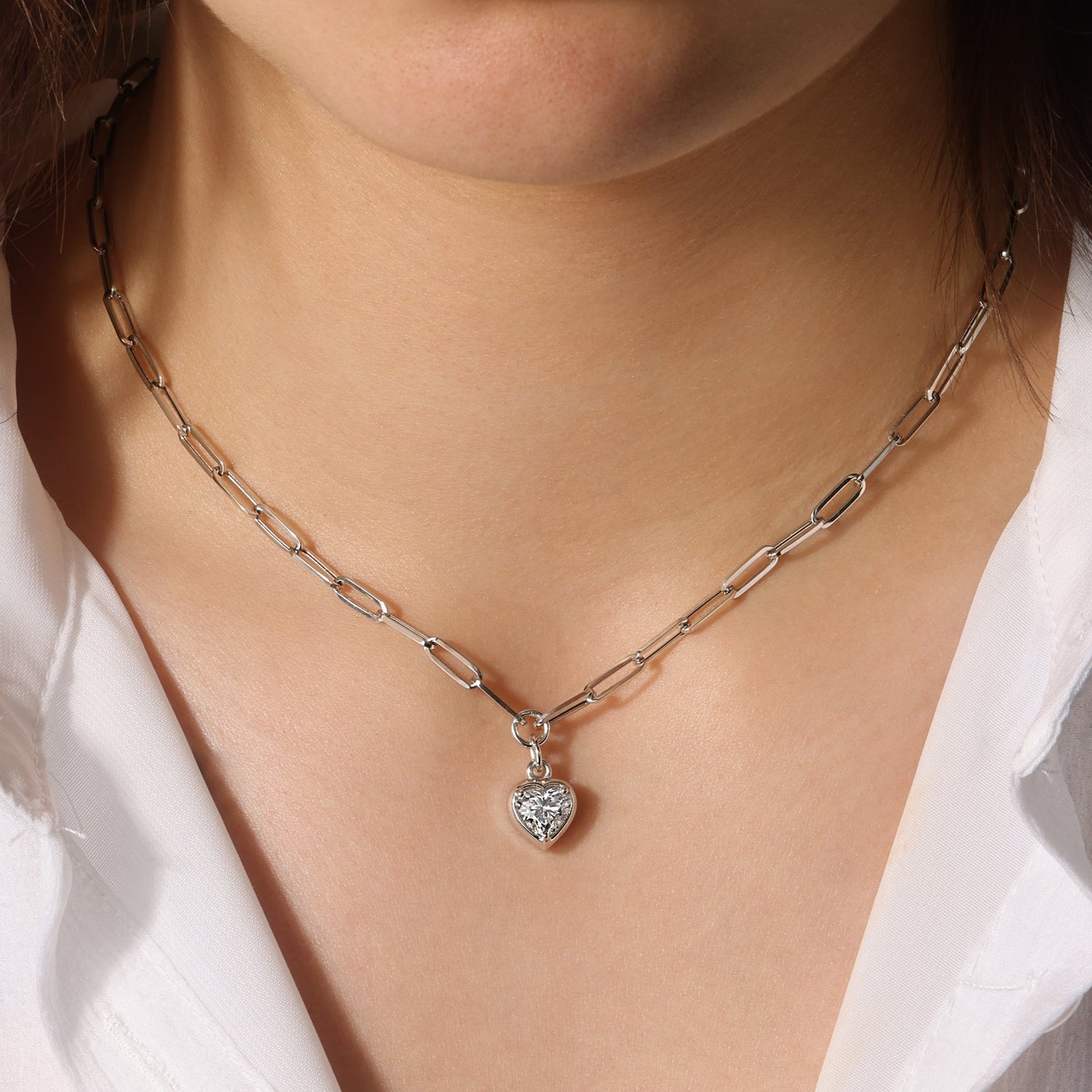 Heart Lustra Bezel Pendant Pendant ABP-235-LGD-7  - Abtin & Co.