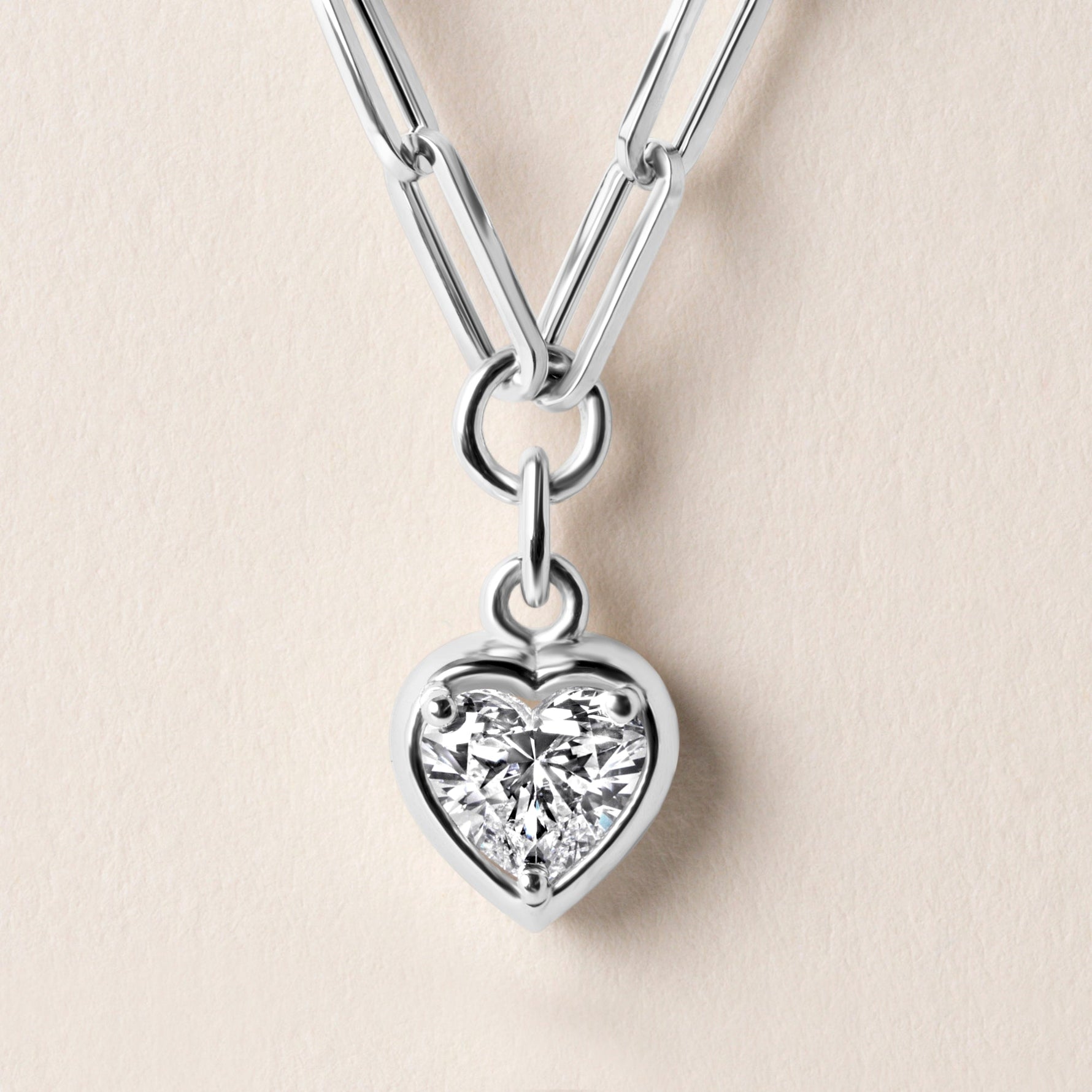 Heart Lustra Bezel Pendant Pendant ABP-235-LGD-4  - Abtin & Co.