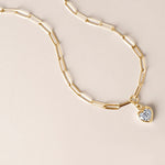 Heart Lustra Bezel Pendant Pendant ABP-235-LGD-1  - Abtin & Co.