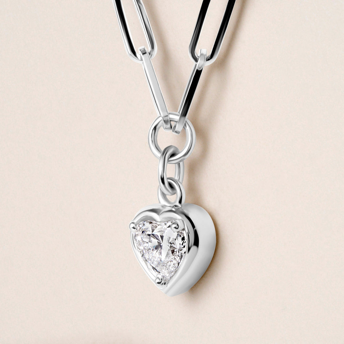 Heart Lustra Bezel Pendant Pendant ABP-235-LGD-4  - Abtin & Co.