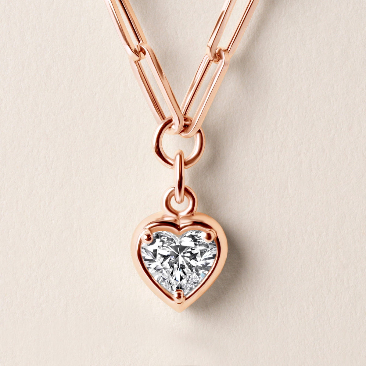 Heart Lustra Bezel Pendant Pendant ABP-235-LGD-7  - Abtin & Co.