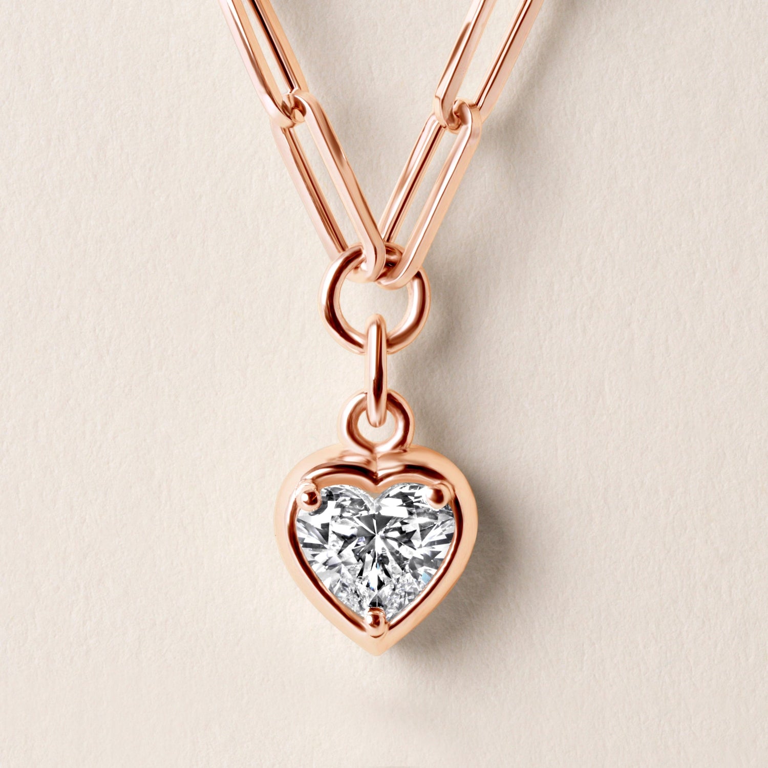 Heart Lustra Bezel Pendant Pendant ABP-235-LGD-7  - Abtin & Co.