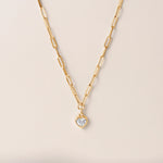 Heart Lustra Bezel Pendant Pendant ABP-235-LGD-1  - Abtin & Co.