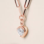 Heart Lustra Bezel Pendant Pendant ABP-235-LGD-4  - Abtin & Co.
