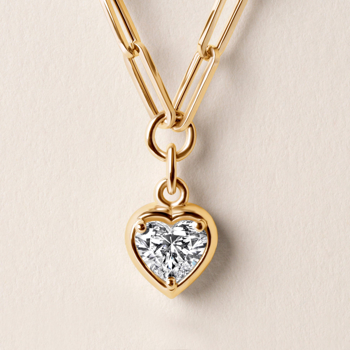 Heart Lustra Bezel Pendant Pendant ABP-235-LGD-1  - Abtin & Co.