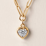 Heart Lustra Bezel Pendant Pendant ABP-235-LGD-1  - Abtin & Co.