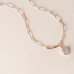 Heart Lustra Bezel Pendant Pendant ABP-235-LGD-4  - Abtin & Co.