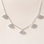 Horizontal Marquise Stella Bezel Necklace Necklace ABN-186-MQ-H-LGD-2  - Abtin & Co.
