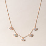 Horizontal Marquise Stella Bezel Necklace Necklace ABN-186-MQ-H-LGD-3  - Abtin & Co.