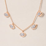 Horizontal Marquise Stella Bezel Necklace Necklace ABN-186-MQ-H-LGD-3  - Abtin & Co.