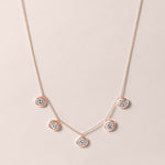 Horizontal Oval Stella Bezel Necklace Necklace ABN-186-OV-H-LGD-3  - Abtin & Co.