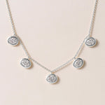 Horizontal Oval Stella Bezel Necklace Necklace ABN-186-OV-H-LGD-2  - Abtin & Co.