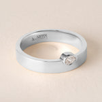 Horizontal Pear Centerline Edge Ring Ring ABB-713.1V1-PR1-D-3  - Abtin & Co.