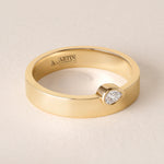 Horizontal Pear Centerline Edge Ring Ring ABB-713.1V1-PR1-D-1  - Abtin & Co.