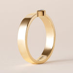 Horizontal Pear Centerline Edge Ring Ring ABB-713.1V1-PR1-D-1  - Abtin & Co.