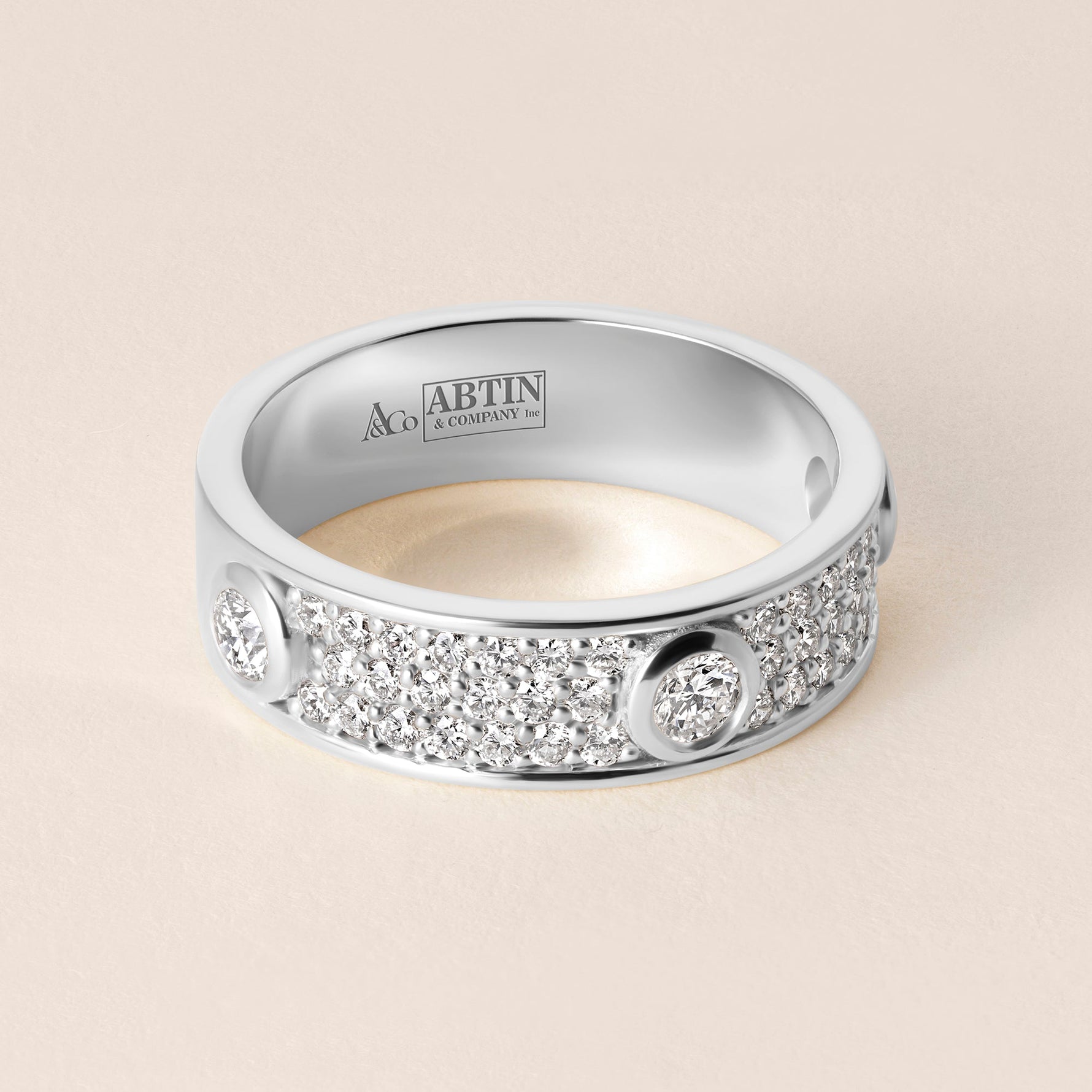 ICONA PAVÉ Band Ring ABB-771Y-D-3  - Abtin & Co.