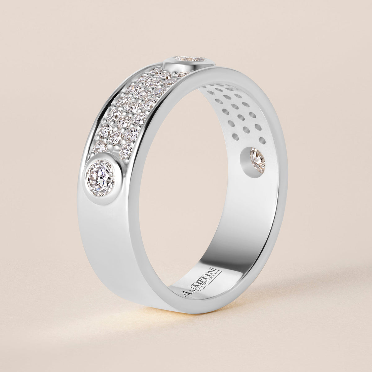 ICONA PAVÉ Band Ring ABB-771Y-D-3  - Abtin & Co.