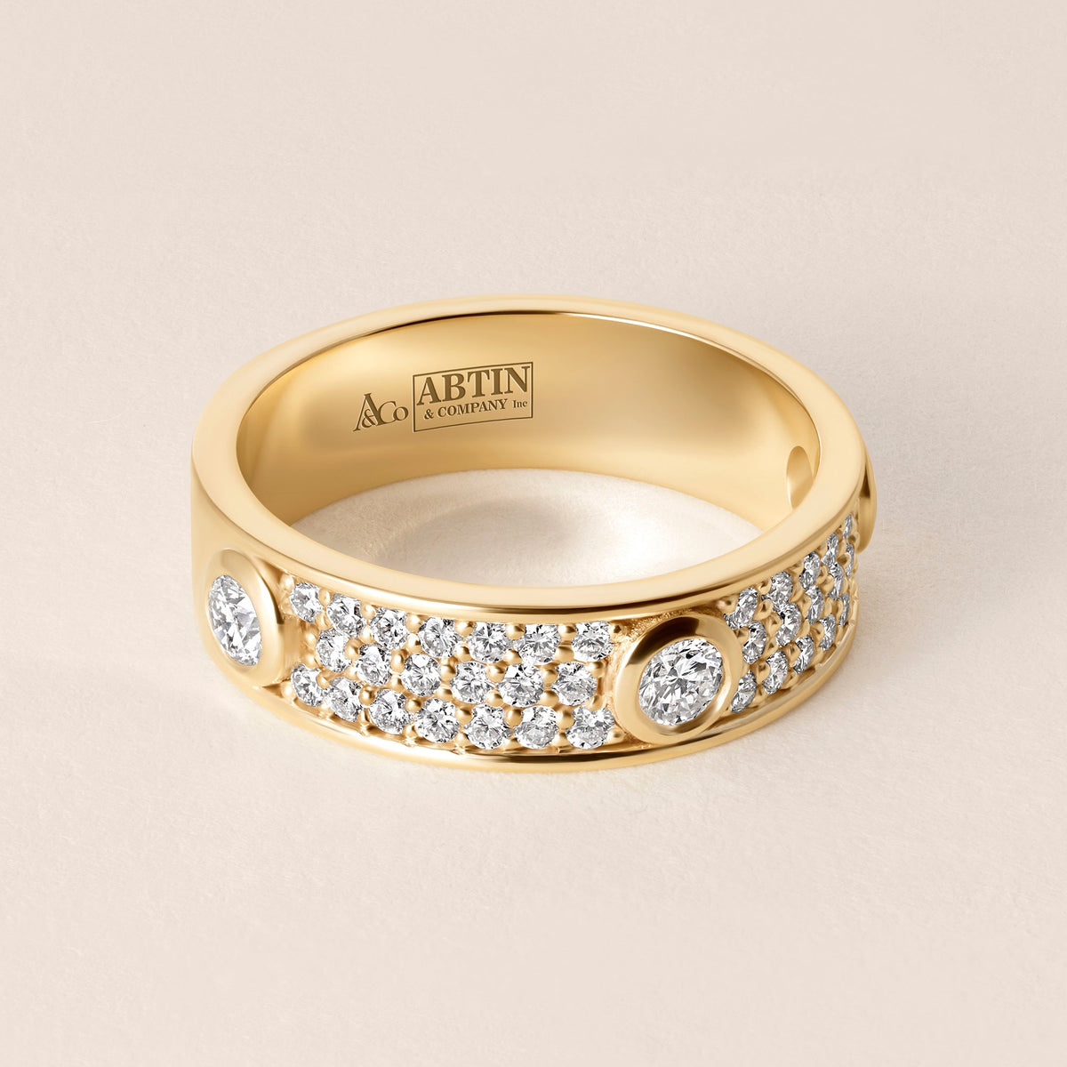 ICONA PAVÉ Band Ring ABB-771Y-D-1  - Abtin & Co.