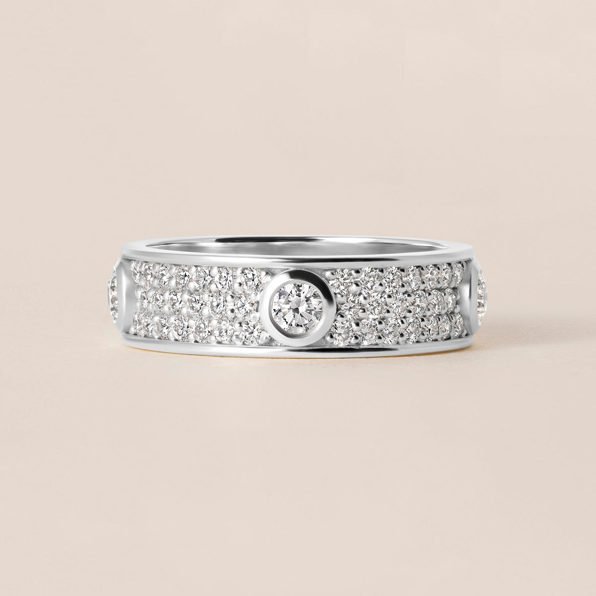 ICONA PAVÉ Band Ring ABB-771Y-D-3  - Abtin & Co.