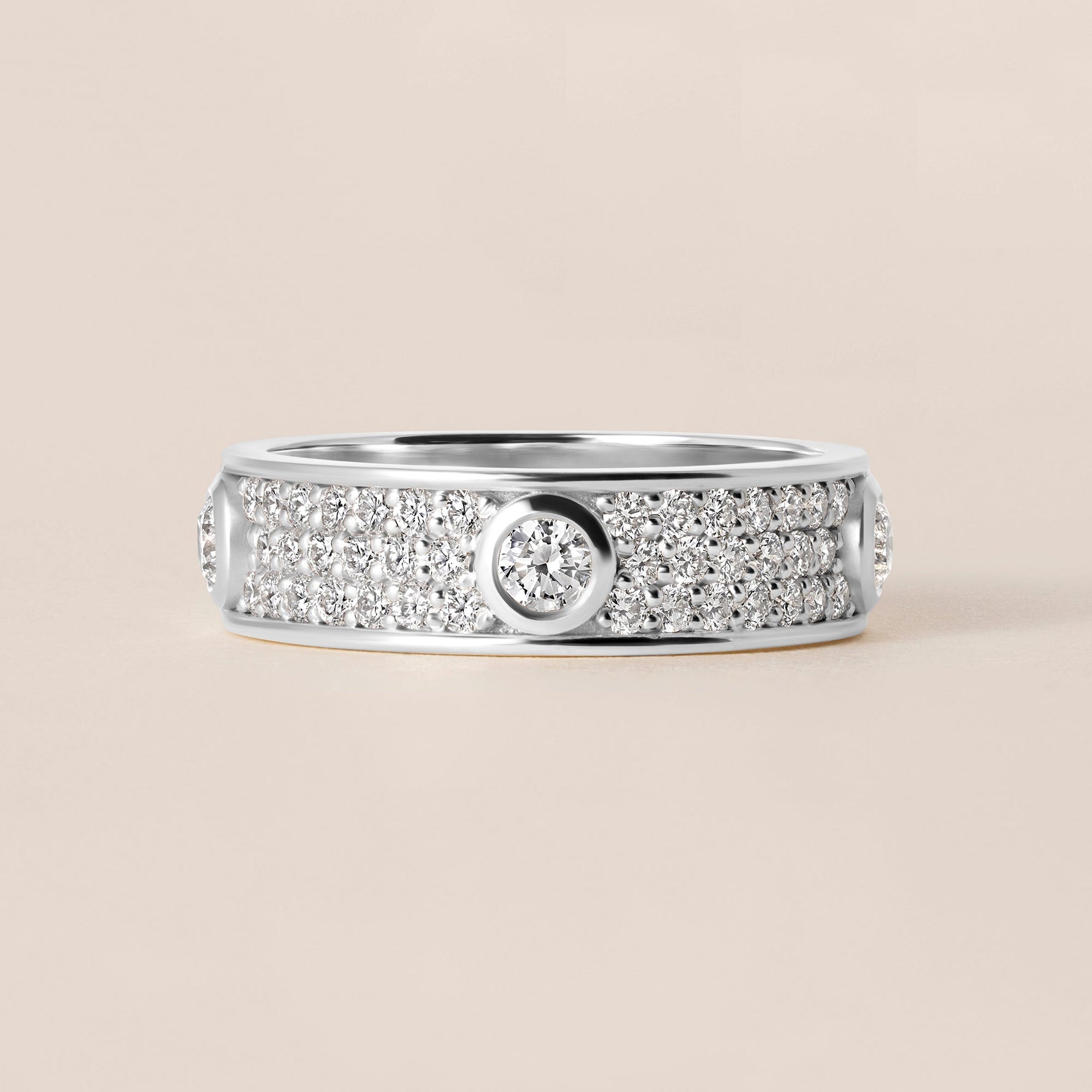 ICONA PAVÉ Band Ring ABB-771Y-D-3  - Abtin & Co.