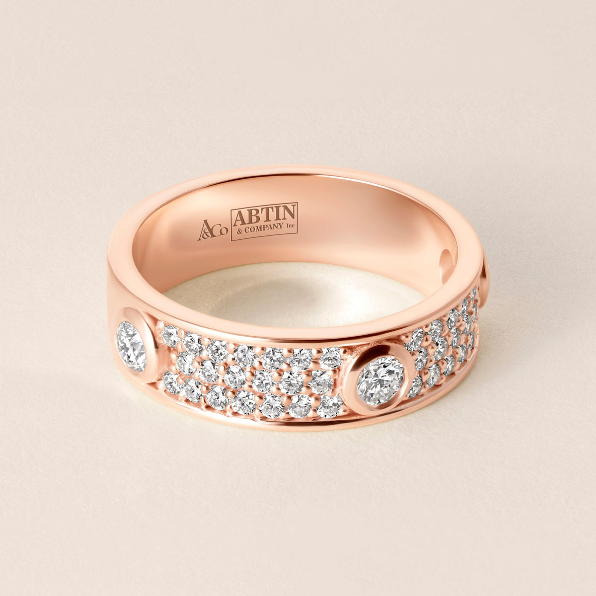 ICONA PAVÉ Band Ring ABB-771Y-D-5  - Abtin & Co.