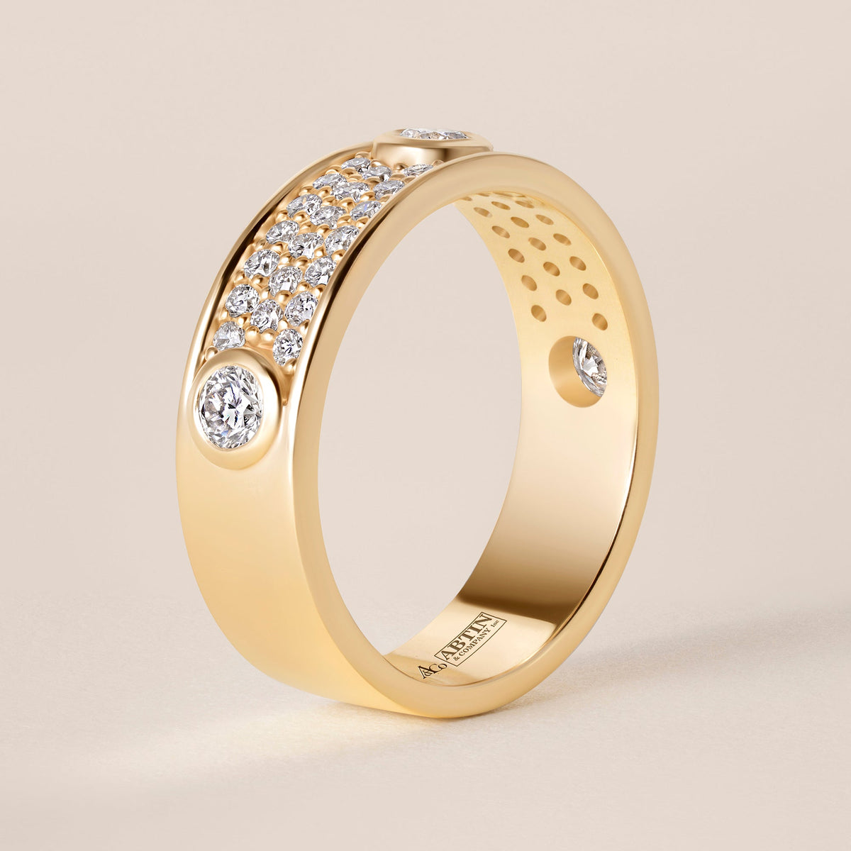 ICONA PAVÉ Band Ring ABB-771Y-D-1  - Abtin & Co.