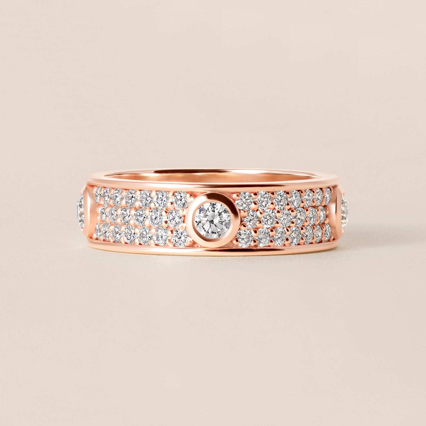 ICONA PAVÉ Band Ring ABB-771Y-D-5  - Abtin & Co.
