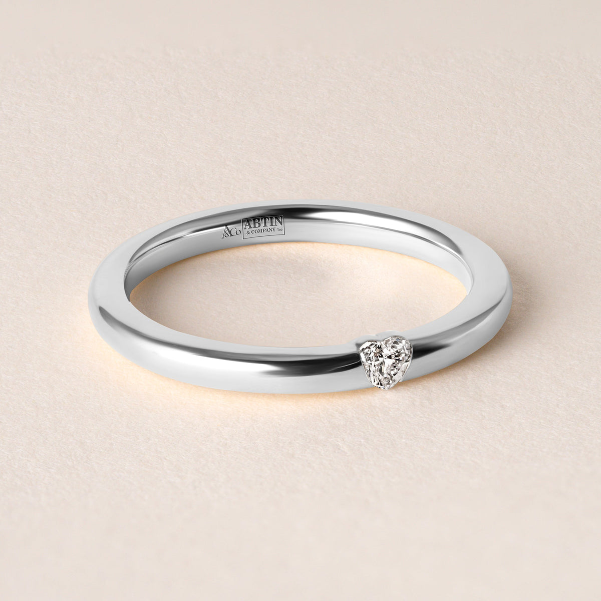 Illusion Heart Tension Ring Ring ABB-712.1-HT-D-14  - Abtin & Co.
