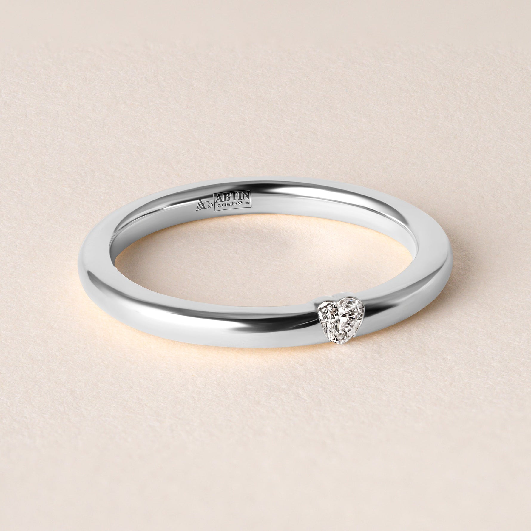 Illusion Heart Tension Ring Ring ABB-712.1-HT-D-14  - Abtin & Co.