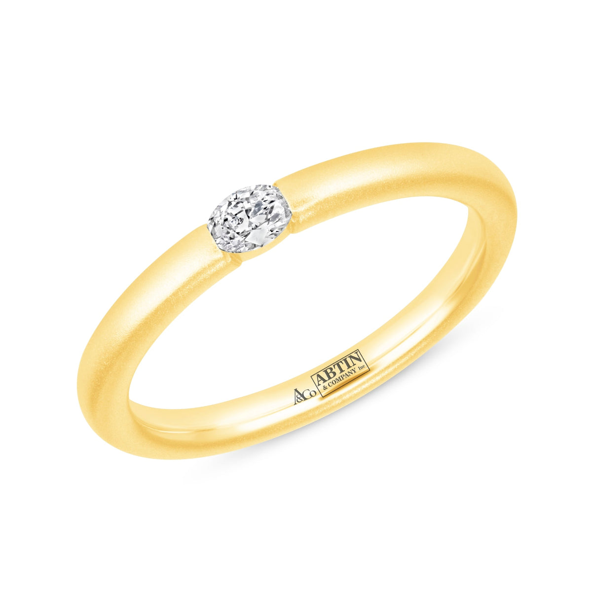 Illusion Oval Tension Ring Ring ABB-712.1-OV-D-1  - Abtin & Co.