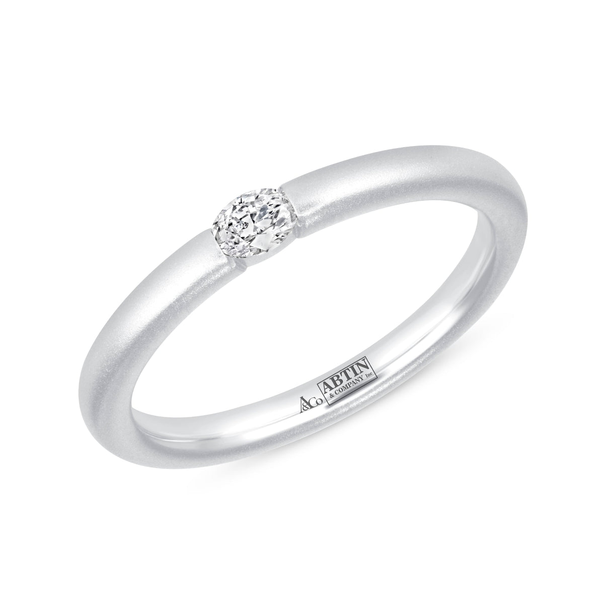 Illusion Oval Tension Ring Ring ABB-712.1-OV-D-14  - Abtin & Co.