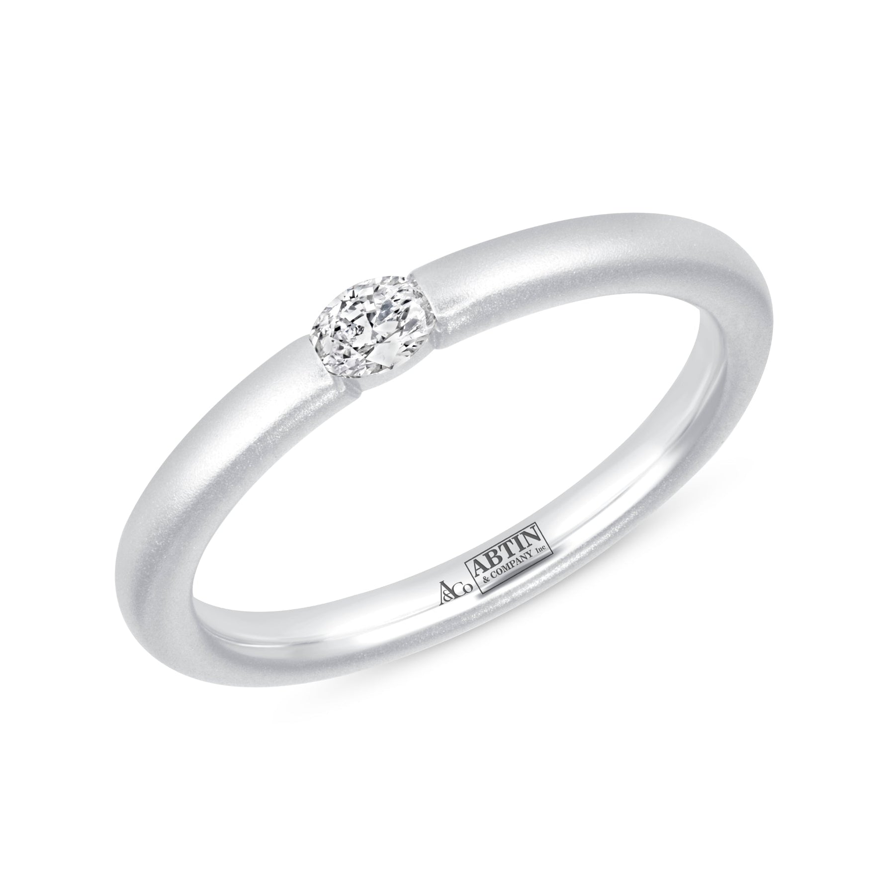 Illusion Oval Tension Ring Ring ABB-712.1-OV-D-14  - Abtin & Co.