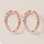 Intermix In & Out Emerald-Cut Hoops Earring ABH-47-LGD-3  - Abtin & Co.